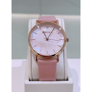 미니골드 모먼트 가죽시계-핑크 WSB021LPK