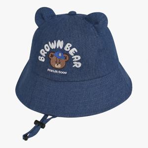 [코코리따]브라운베어 데님 버킷 햇모자CEAC24SE3