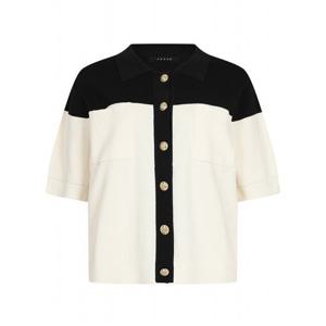 [예쎄](예쎄) 배색 카라 반팔 니트 가디건(YW07KC41C)