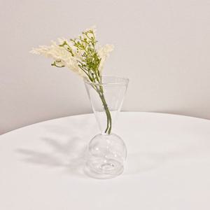 꽃병 원뿔원형 투명 유리화병