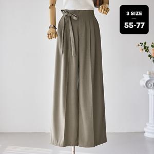 [커스텀에이블] [55-77]옆리본 하이웨이스트 슬랙스_T2504PT602B