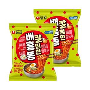 농심 배홍동 칼빔면 128g 2개 / 봉지라면 비빔면