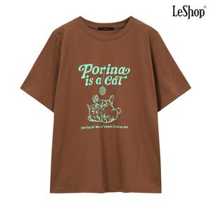 [르샵]캣 레터링 반팔 티셔츠 (DP2LW001A)