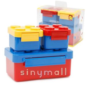 옥스포드 블럭 런치박스 세트 200206 어린이도시락 소풍도시락 도시락용기 아동도시락 아동도시락통 캐릭터