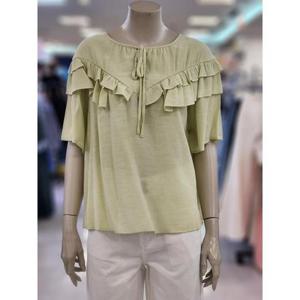 SOUP 세이브존07 러플넥 반팔 블라우스 VA5SS31