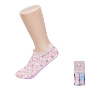 다양한 나염 프린트 발목 레이스 카바망사 덧신0094gr