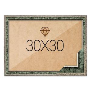 보석십자수액자 30x30 고급형 앤틱그린