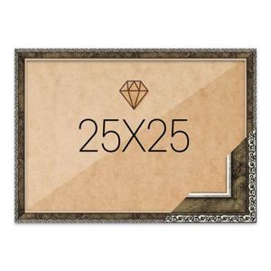 보석십자수액자 25x25 고급형 슬림 앤틱실버