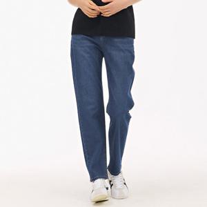 썸머데님 여성 히든밴딩 테이퍼드 에어진 팬츠-EBRG2374C0N