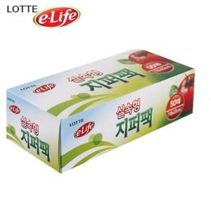 주방 지퍼 짚 팩 백 18x22x50매 1개 위생 봉투 비닐 봉지