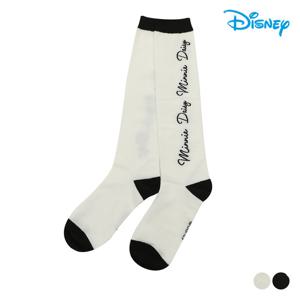 [디즈니골프]여성 배색 레터링 미디 니삭스 장목 패션양말 DP1LAS001