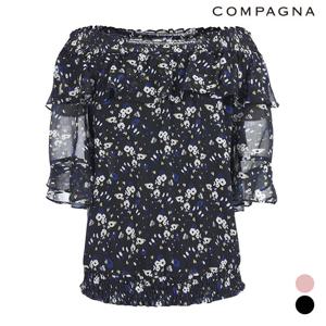 [꼼빠니아] 오프숄더쉬폰블라우스_CACU6-WRB220