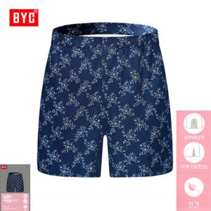 BYC나뭇잎패턴여성용인견박서트렁크팬티1매WRG1001