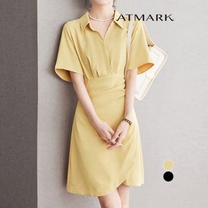 ATMARK 셔링웨이스트셔츠원피스_AA53OP006G