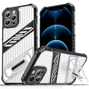 아이폰12 프로 맥스 풀커버 범퍼 킥스탠드 반투명 젤하드 케이스