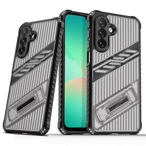 갤럭시A26 5G 풀커버 범퍼 킥스탠드 반투명 슬림 젤하드 케이스