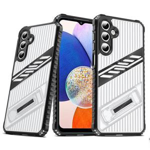 갤럭시A14 5G 풀커버 범퍼 킥스탠드 반투명 슬림 젤하드 케이스