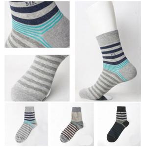 남자 캐주얼 패션양말 링글 줄무늬 부드러운 면양말