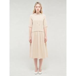 [레코브](레코브) 배색 후드 니트 반팔 원피스(LC31C5KO001X)