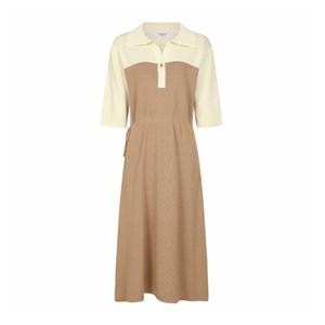 [레코브](레코브) 배색 카라 니트 반팔 원피스(LC31C5KO505X)