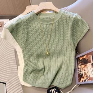 블로어 반팔 니트_BJ2LK006