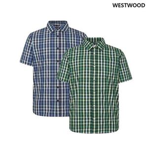 [웨스트우드] 남성 우븐 체크 셔츠_WO2MCTW463