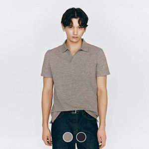 [지오다노] 자카드 슬릿넥 폴로 반팔 티셔츠 015506