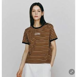 [지오다노]  여자 멀티 스트라이프 반팔 티셔츠 05325529