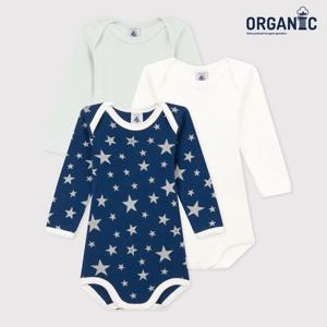 [쁘띠바또]쁘띠바또 베이비 오가닉 야광 바디수트 우주복 3PACK (NTF43NB60F_DB)