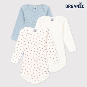 [쁘띠바또]쁘띠바또 베이비 오가닉 미니여우 바디수트 우주복 3PACK (NTF43NB57F_MC)