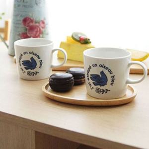일본머그 귀여운 파랑새가 프린팅된 일본산 버드 머그컵 1P
