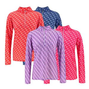 여성 여름 아이스 냉감 반집업 긴팔 티셔츠 아웃도어 등산복 스포츠 골프