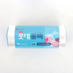 (이라이프) 위생롤백 500매입 소형 (17x25cm) 비닐롤팩 롯데롤팩 비닐팩 비닐봉지 대용량비닐 위생비닐 위