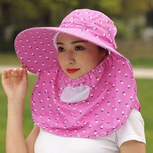 넓은창모자 여름작업모자 자외선차단 마스크형모자