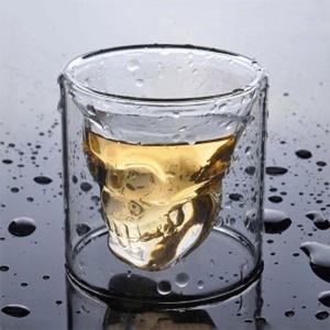 로하티해골 술잔 75ml 이중유리 양주잔