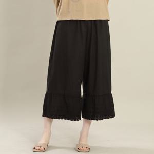 애비뉴투지 엄마옷 레이스 얇은 아사면 여성 봄 여름 5부 7부 통바지 P04546