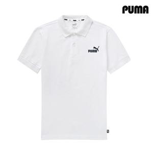 푸마 에센셜 남성 폴로 반팔 피케 카라 티셔츠 화이트 586674-02