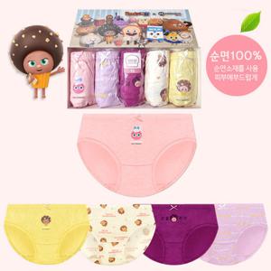 [제이투와이]엠알키즈 브레드이발소 엔젤 여삼각 5매입 아동팬티