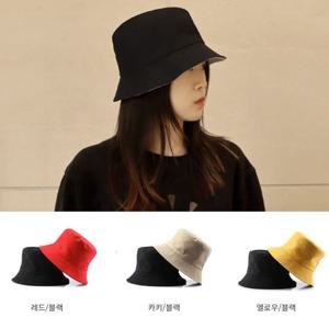 양면 무지 벙거지 남자 여자 얼굴작아보이는 버킷햇