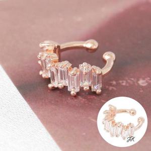 14KGP 로즈골드 큐빅 링 이어커프