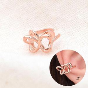 14KGP 로즈골드 나비 이어커프