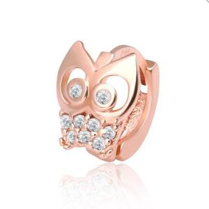 부엉이 14K 금침 큐빅 로즈골드 링 피어싱