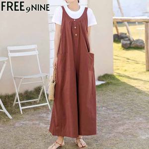 [프리나인]버튼와이드점프수트FRP51114A