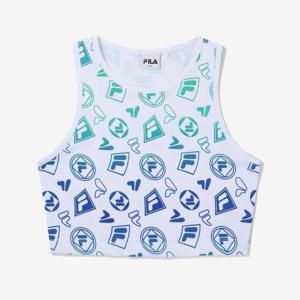 [휠라] 핫써머 모노그램 크롭탑 FS2RSF2456F_WHI