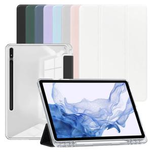 갤럭시탭S8 플러스 S7+ FE 12.4 S펜수납 투명 실리콘 젤하드 커버 케이스 TM-35