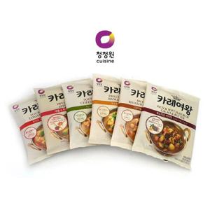 청정원 카레여왕 108g 마늘양파 망고 바나나 치즈 코코넛 버터 애플 허니 카레 즉석식품