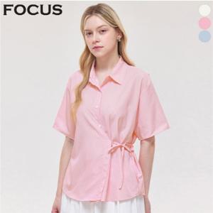 사이드 랩 스트라이프 블라우스_VFI5M1BL5170