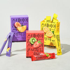 아로마빌 스테비아 콤부차 10스틱 (레몬/딸기키위/파인애플패션후르츠)