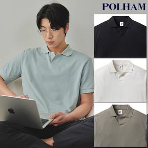 폴햄  남성 피케 오픈카라 티셔츠(PHF2TT1020)