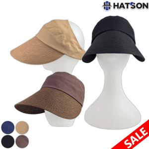 [햇츠온]여성 피에르가르뎅 여름모자 넓은챙 선바이저햇 선캡 C32-201